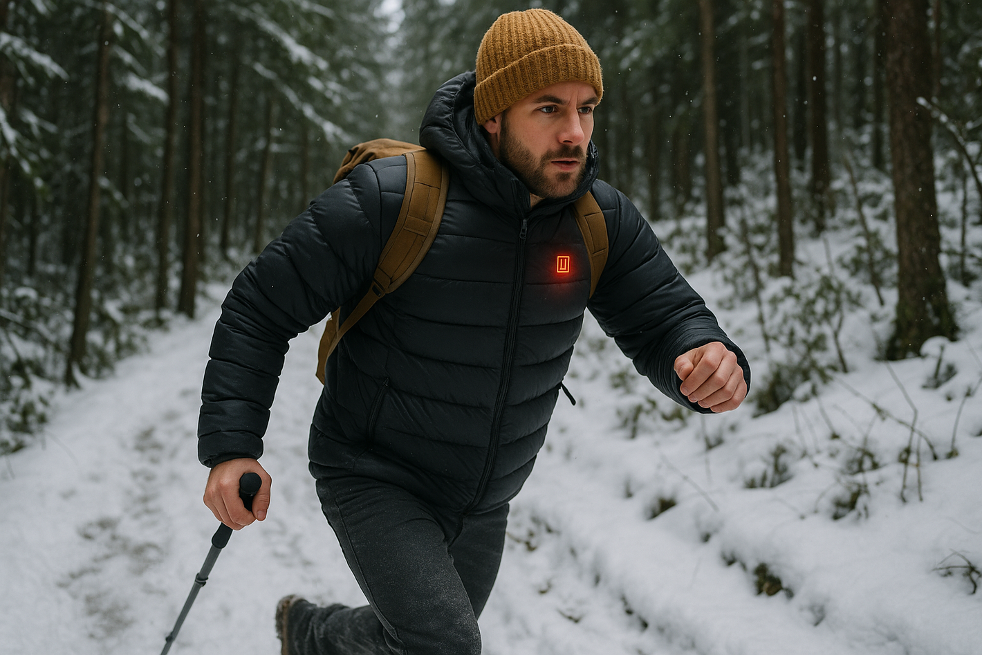 have someone do activities while in the puffy heated jacket 